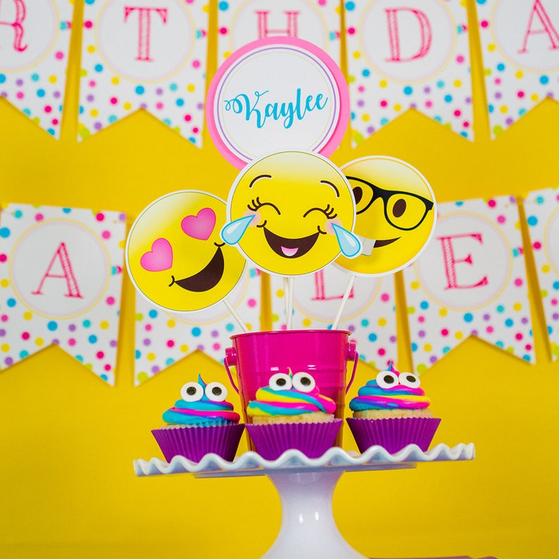 Emoji Party Decorations INSTANT DOWNLOAD Printable Party Etsy emoji-party-decorations-instant-download-printable-party-etsy