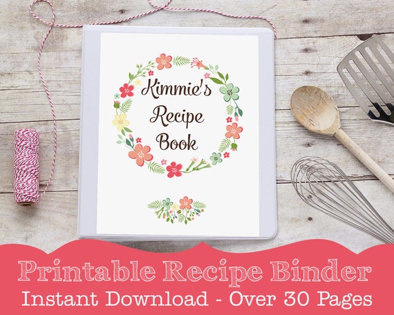 recipe binder printable recipe book recipe binder with editable printable recipe book pages