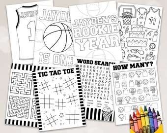 Basketball Party Coloring Pages Basketball Activity Pages Basketball Birthday Party Activities Printable Basketball Party Games