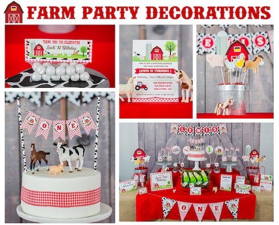 Farm Party Decorations Instant Download Farmer Decorations
