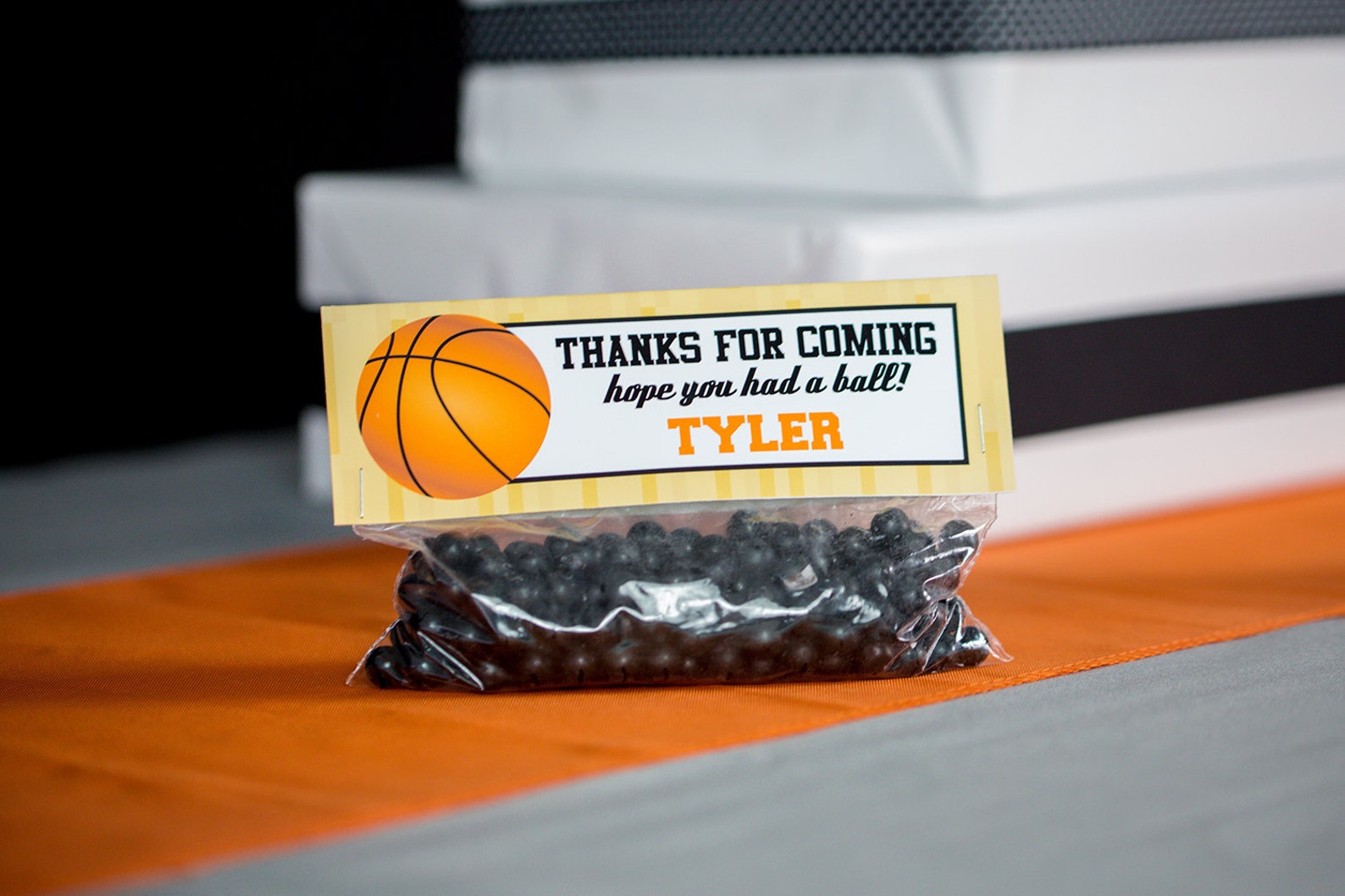 Basketball Party Goodie Bag Instant Download Basketball Etsy