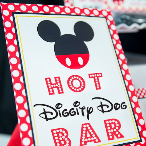 INSTANT DOWNLOAD Mouse Hot Diggity Dog and Burger Bar Party - Etsy