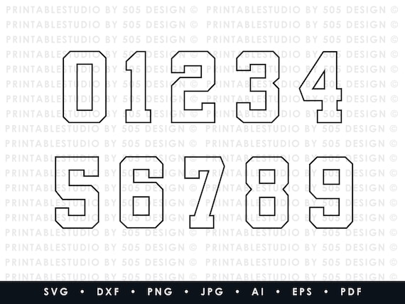 Sport Numbers SVG - Sport Numbers SVG - Sport Number Clipart