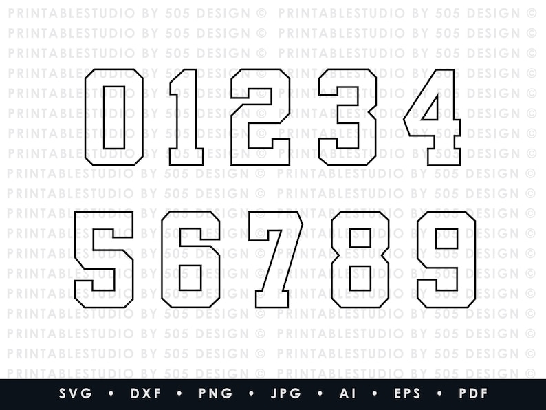 Sport Numbers SVG Sport Numbers SVG Sport Number Clipart Etsy UK
