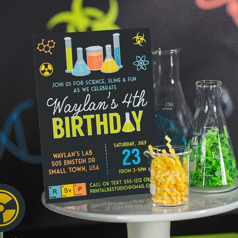 Science Invitation - Etsy