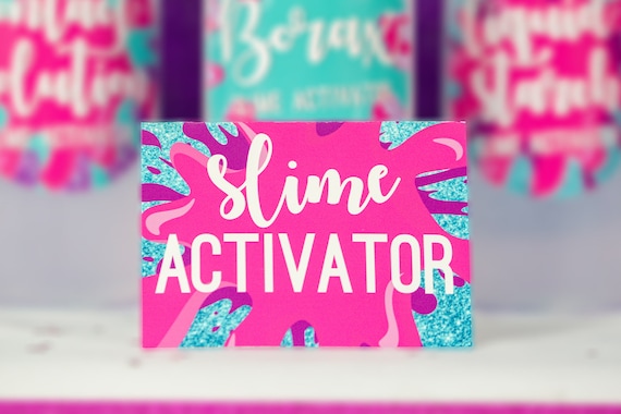 Slime Party Food Labels - Printable Slime Food Tent - Slime Birthday Party Food Labels - Slime Party Tented Cards by Printable Studio Il_570xn