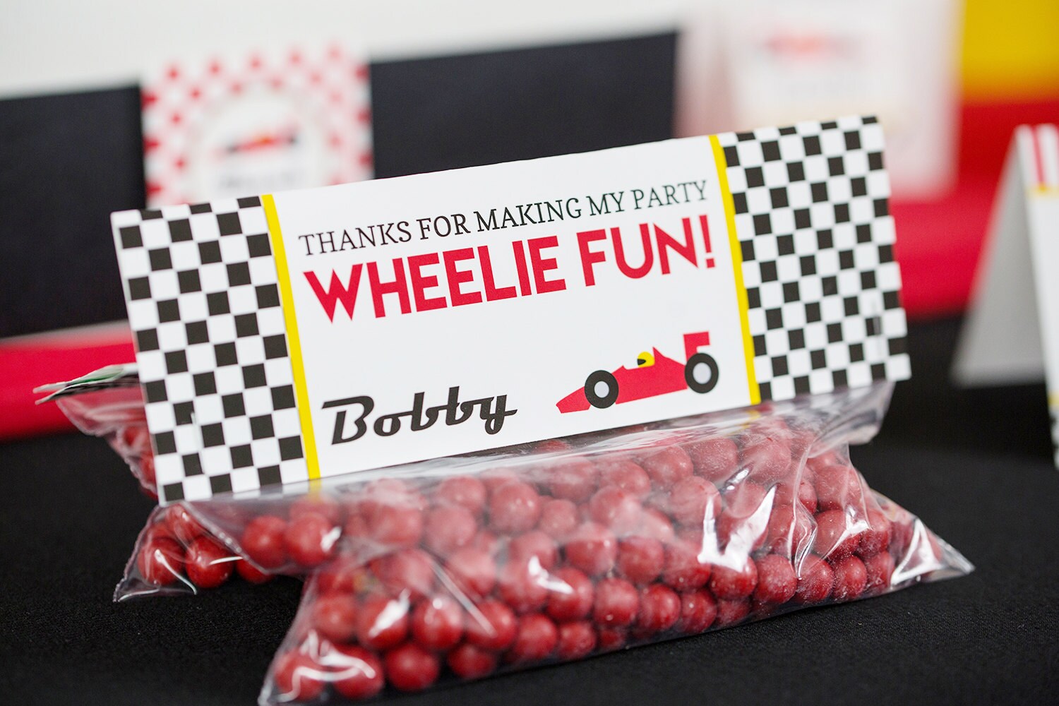 Race Car Party Treat Bag Topper INSTANT DOWNLOAD Racing Etsy