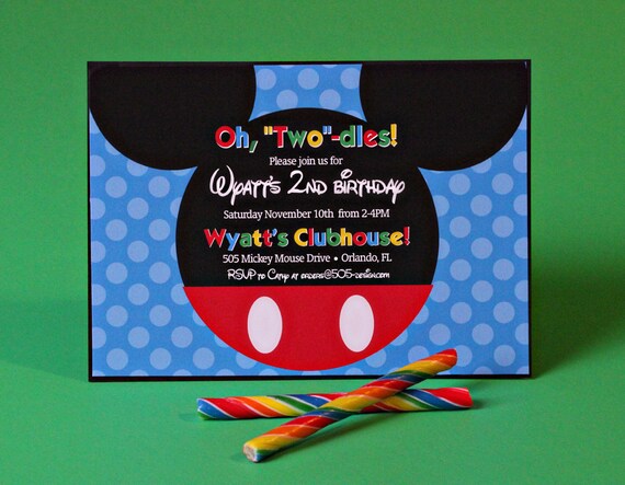 Mickey Clubhouse Invitation - Instant Download Mickey Invitation - Printable Mickey Mouse Invitation by Printable Studio Il_570xn