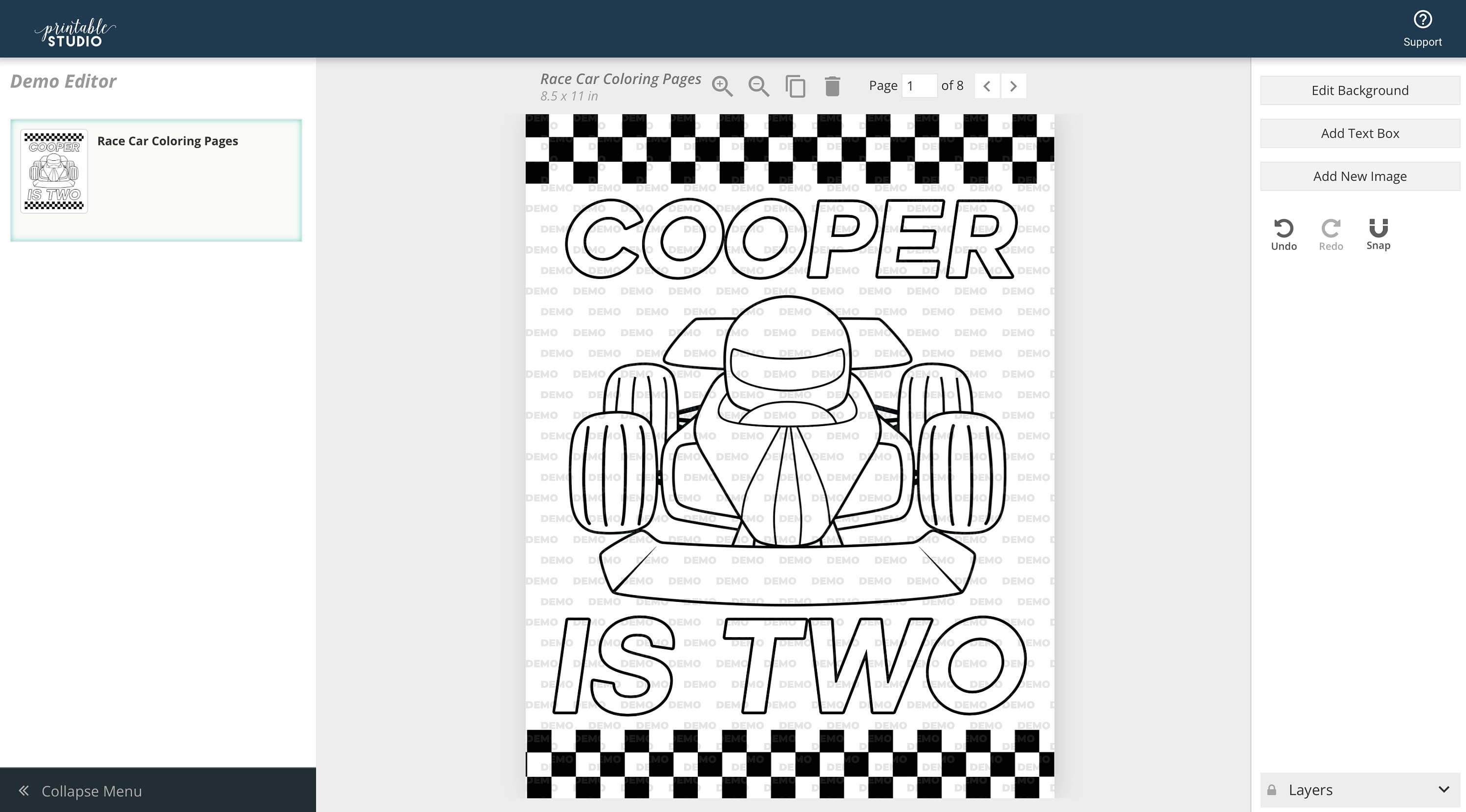 Editable Race Car Party Coloring Pages Two Fast Activity Pages Two Fast ...