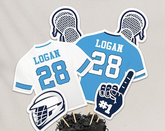 Lacrosse Centerpieces in Light Blue, Navy & White, Lacrosse Banquet Decorations (digital file)