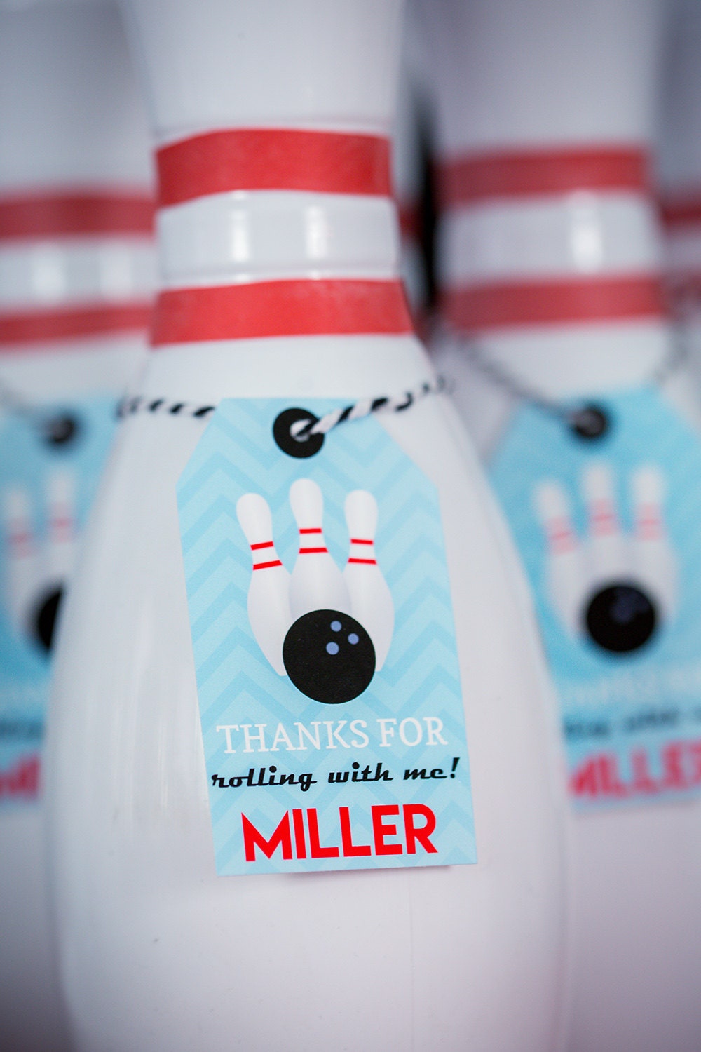 Bowling Favor Tag Printable Bowling Party Favor Tags Etsy