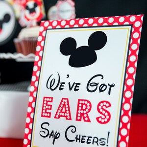 Mickey Mouse Party Signs Instant Download Mickey Mouse Party Signs Printable Set of Mickey Mouse Sign by Printable Studio image 5