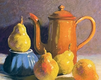 Original Still Life Art Painting of Pears