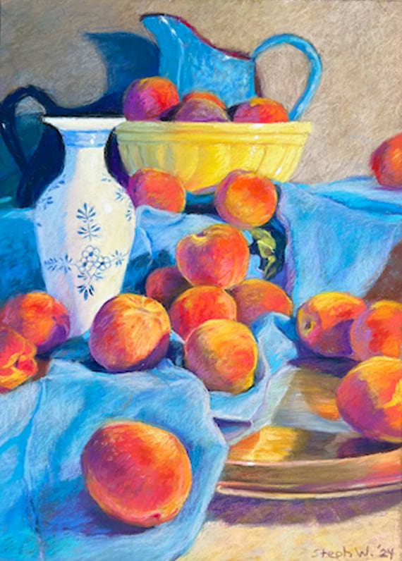 Original Pastel Painting Still Life Art