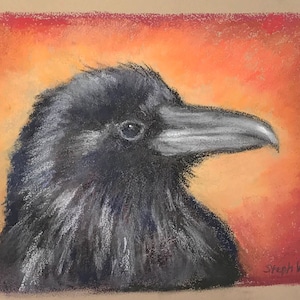 Original painting of Black Raven