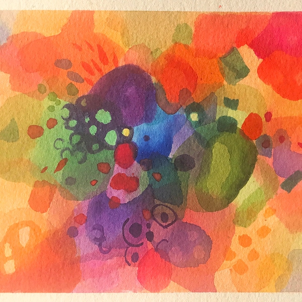 Watercolor Abstract Painting Original