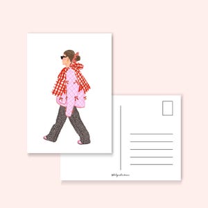 Chica parisina - postal
