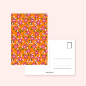 Postal de flores naranjas