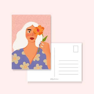 Flower girl - postcard