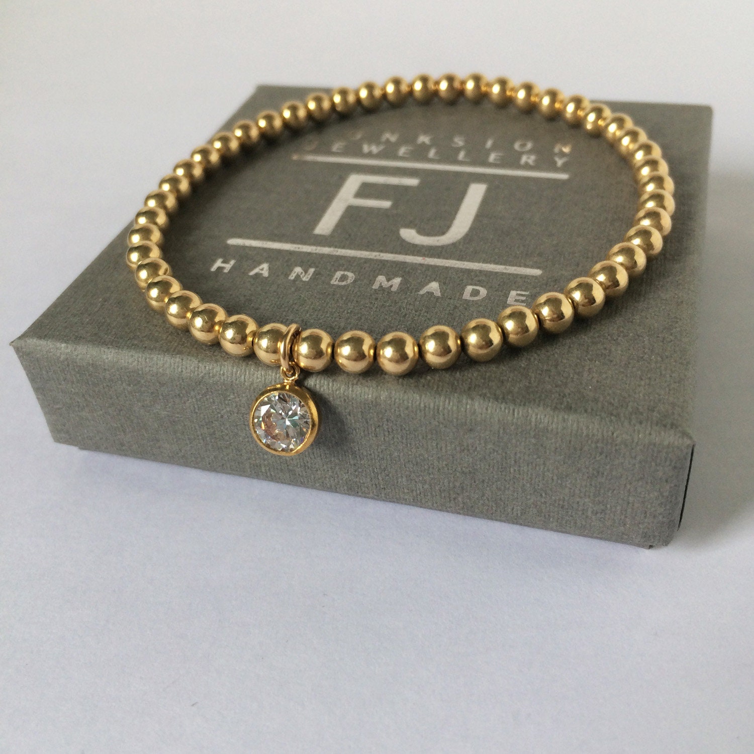 Gold filled charm beaded bracelets