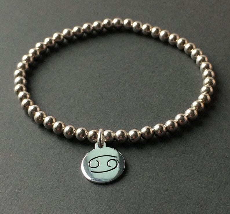 Sterling Silver Zodiac Charm Bracelet Handmade Star Sign Etsy UK