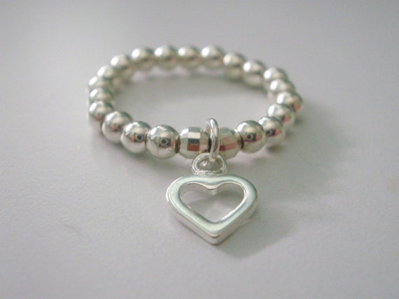 Set Di Anelli Impilabili In Argento Sterling: Con Perline