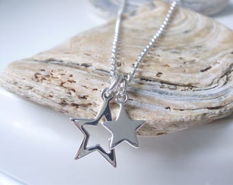 Star Necklace, Sterling Silver Star Pendant Necklace, Silver Necklace for Women, Dainty Necklace, Everyday Necklace, Friend gift, Handmade