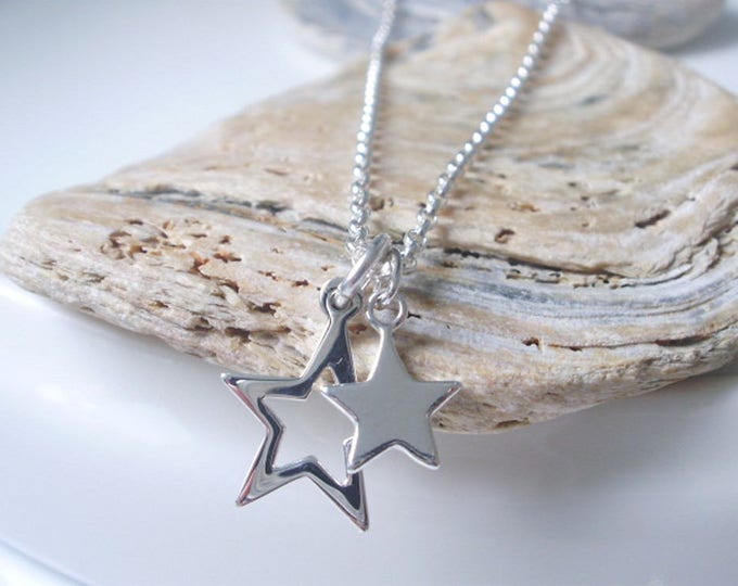 Featured listing image: Star Necklace, Sterling Silver Star Pendant Necklace, Silver Necklace for Women, Dainty Necklace, Everyday Necklace, Friend gift, Handmade