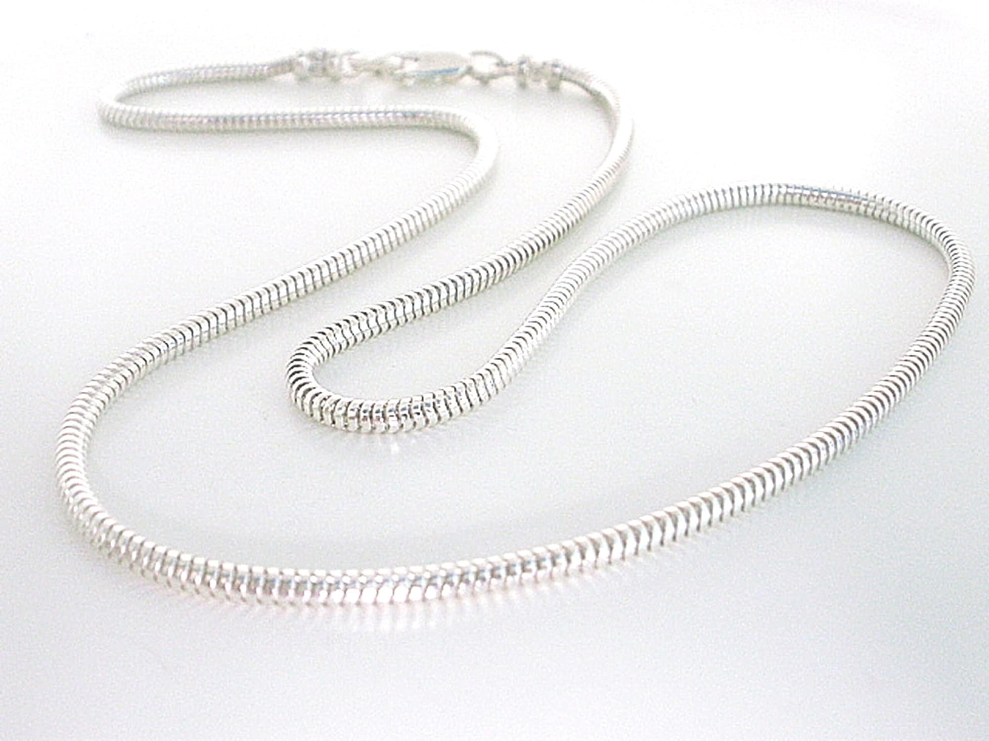 Custom 4mm Sterling Silver Plated Snake Chain Extender, Choose Length, 2  Snake Chain Extension up to 4 Necklace Extender X24 