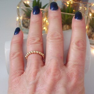 Handgemachte Gold Filled Perlenring: 3 mm Stacking Stretch Ring