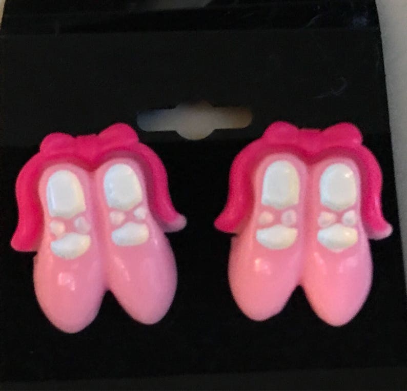 Ballerina Earrings pink slippers ballet
