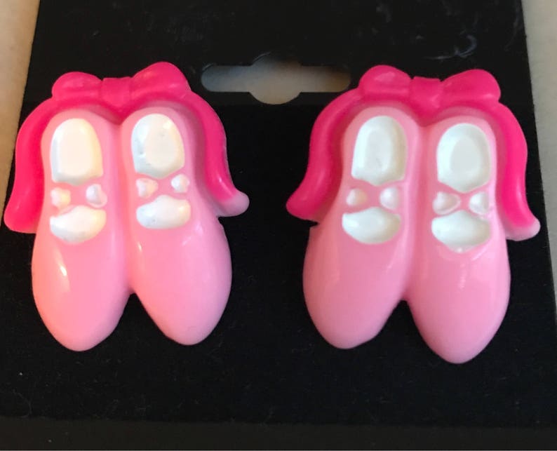 Ballerina Earrings pink slippers ballet