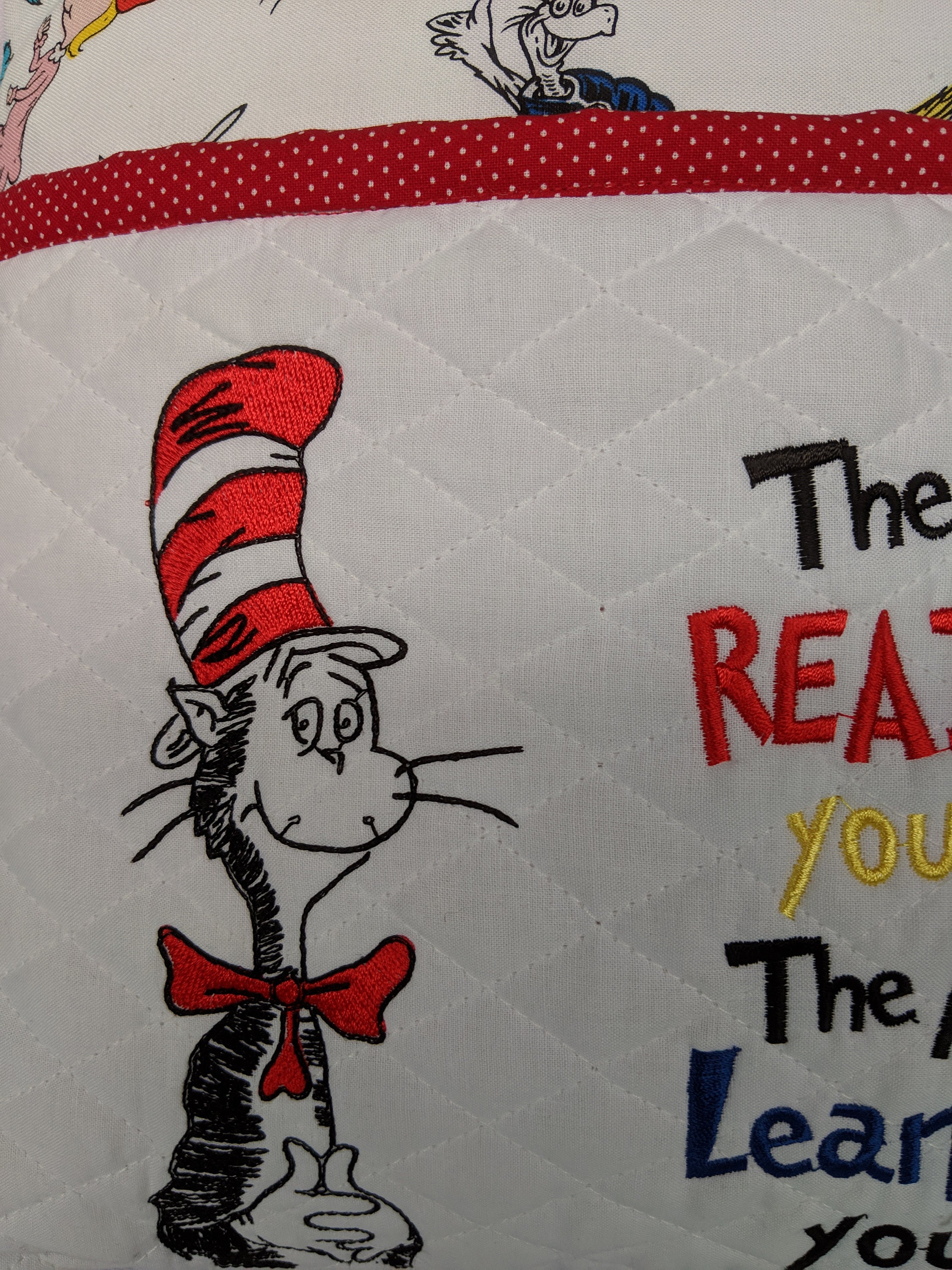 Custom Dr Seuss Reading Pillow Etsy