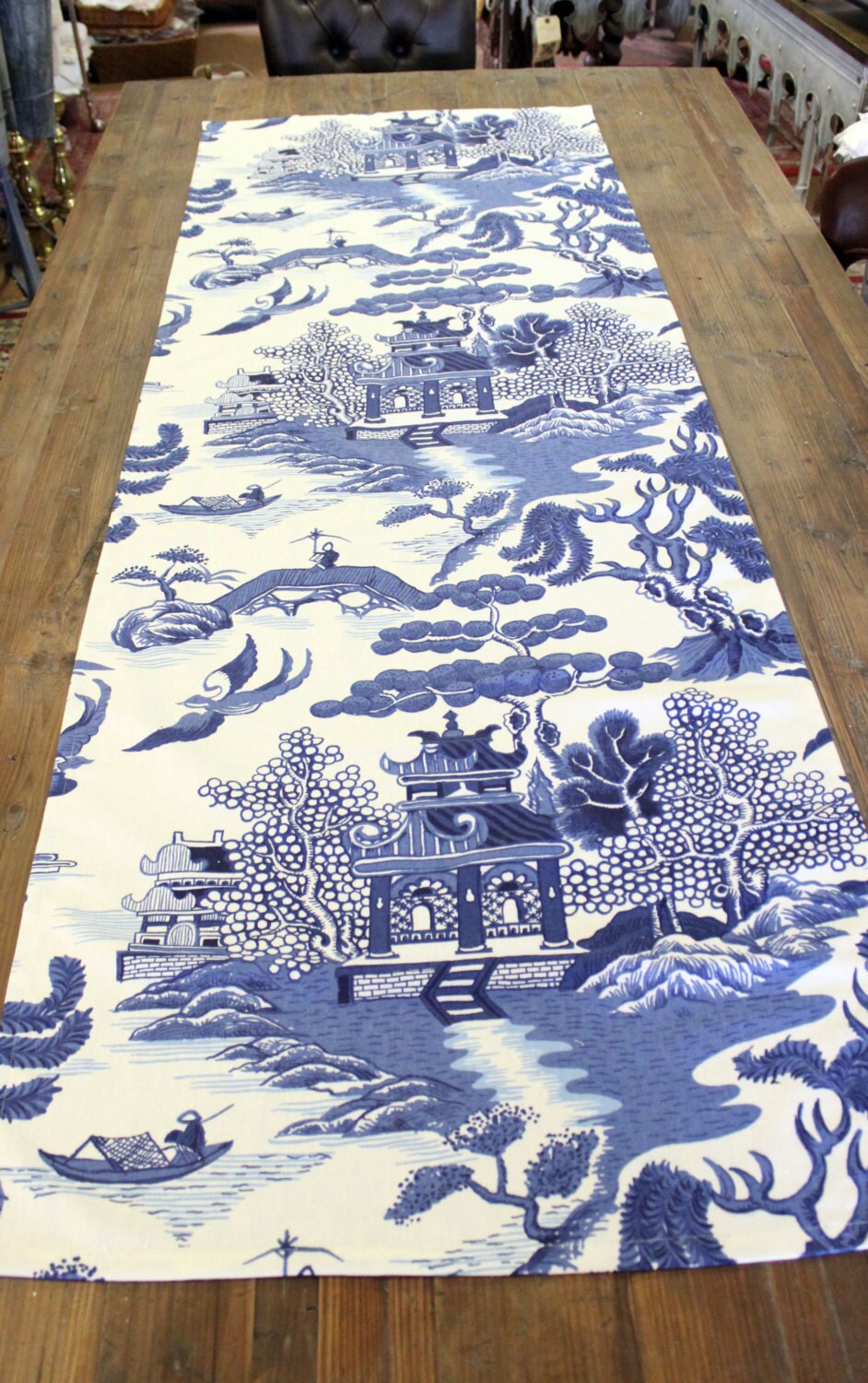 Blue Willow Table Runner Etsy