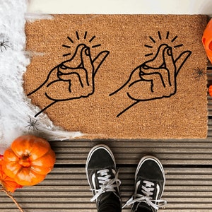 Halloween Doormat, Addams Family Inspired, Two Snaps, Funny Doormat, Fun Doormat, Door Mat, Wednesday Addams