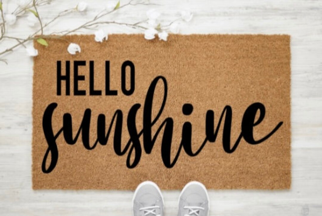Hello Sunshine Doormat Cute Doormat Customized Doormat Best Selling