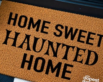 Home Sweet Haunted Home Doormat: Fall Halloween Decor