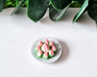 Miniature Dim Sum - Plate of Longevity Bun (can be converted to magnet)