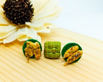 Satay Ketupat Set Earring Studs