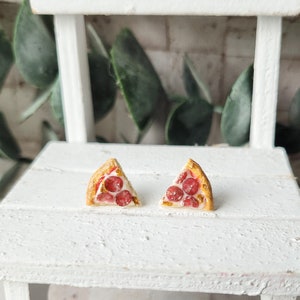 Pepperoni Pizza Earring Studs