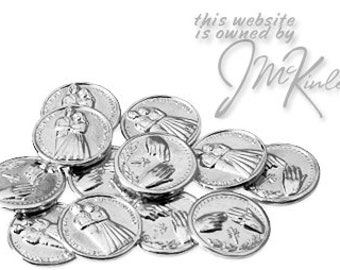 CLOSEOUT** Sterling Silver Wedding Arras Coins, monedas de boda