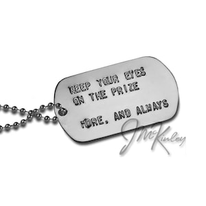 One or Two Sterling Silver EMBOSSED Military Dog Tags, NO NOTCH, Personalized