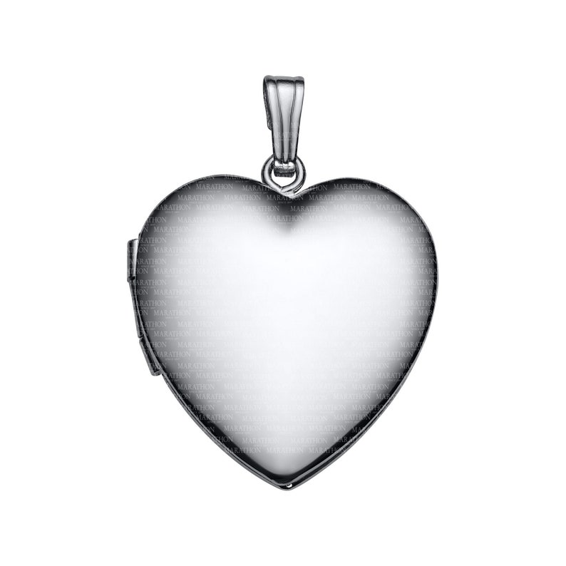 Large Sterling Silver Heart Locket image 1