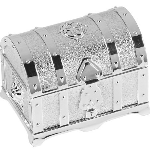 CLOSEOUT PRICE -Elegant Silver Treasure Chest Wedding Arras Box, Sold With or Without Coins