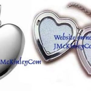 Large Sterling Silver Heart Locket image 2