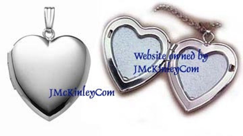 Large Sterling Silver Heart Locket image 2