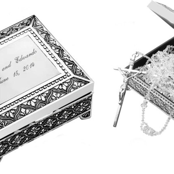 LARGE Personalized Silver Lazo Box,Lasso Box, includes FREE engraving