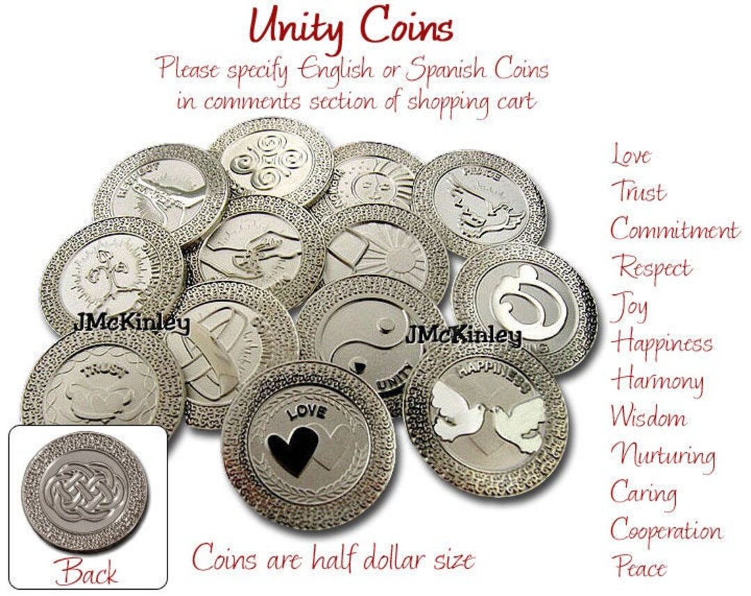 Elegant Large Silver Wedding Arras Unity Coins Etsy