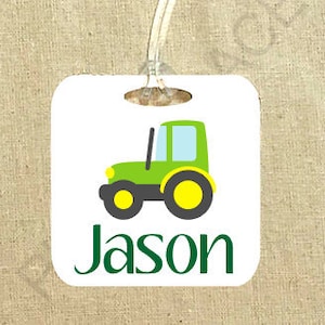 Tractor Luggage Tag, Tractor Bag Tag, Farm Luggage Tag, Farm Bag Tag, Tractor Birthday, Tractor Decor, Tractor Gift. Tractor Baby Shower