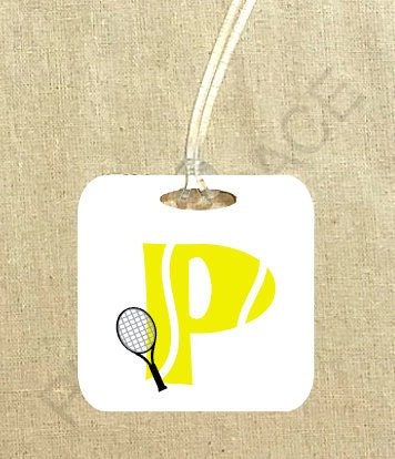 Personalized Tennis Luggage Tag - Name Bag Tag for Player